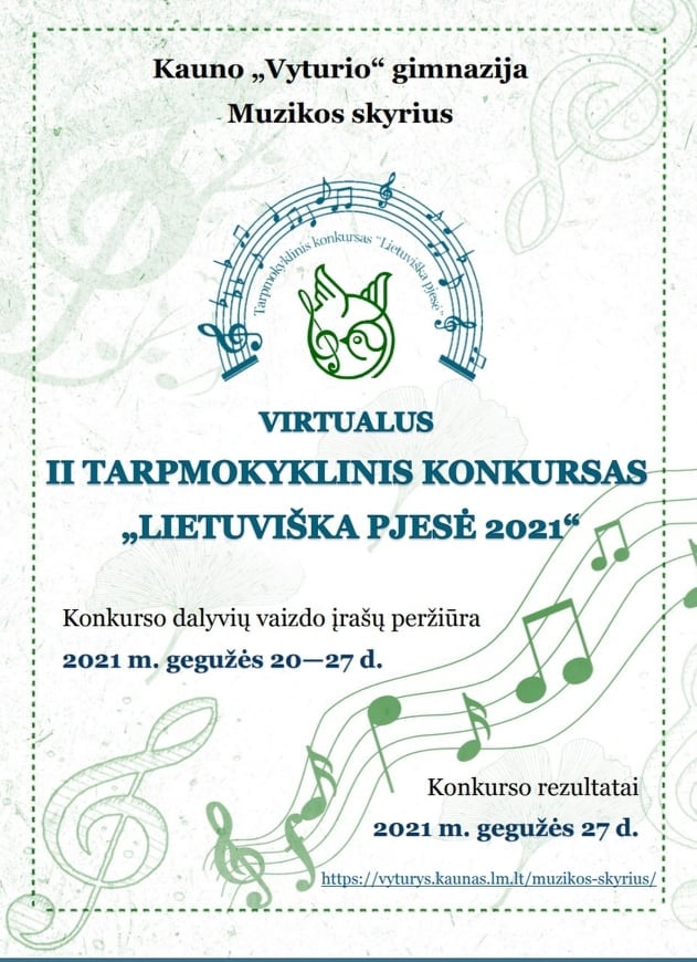 Sharpen pinch Performer Lietuviška pjesė 2021 – Kauno „Vyturio“ gimnazija